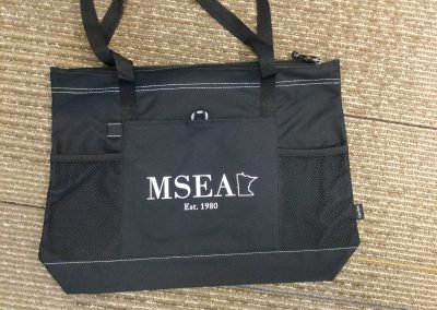 Black Tote Bag with MSEA logo